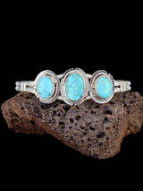 Brazalete Kingman de plata de ley color turquesa