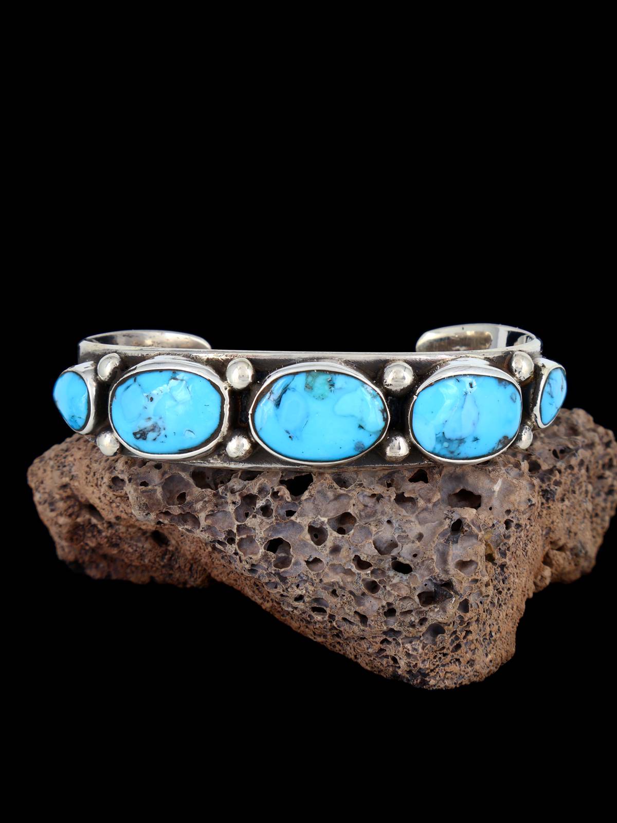 Brazalete de plata de ley turquesa nativo americano