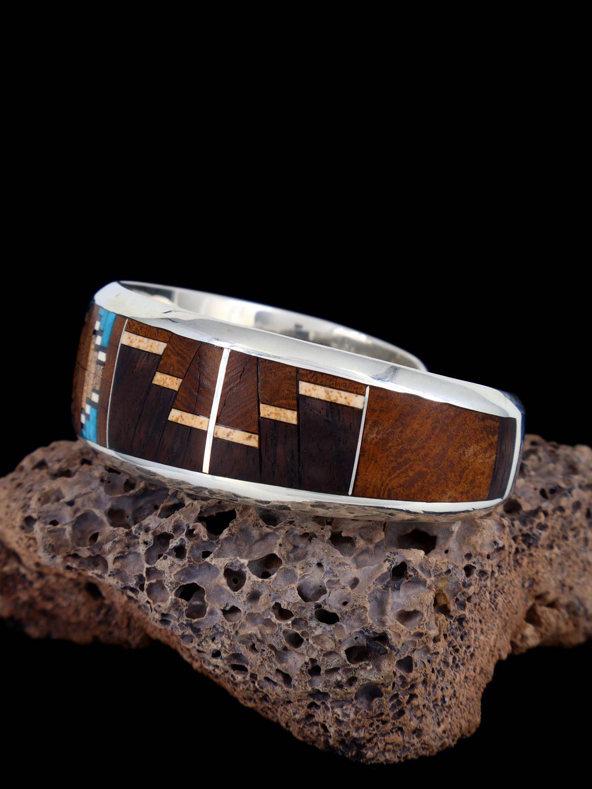 Pulsera con incrustaciones de adoquines turquesas #8 de nativos americanos