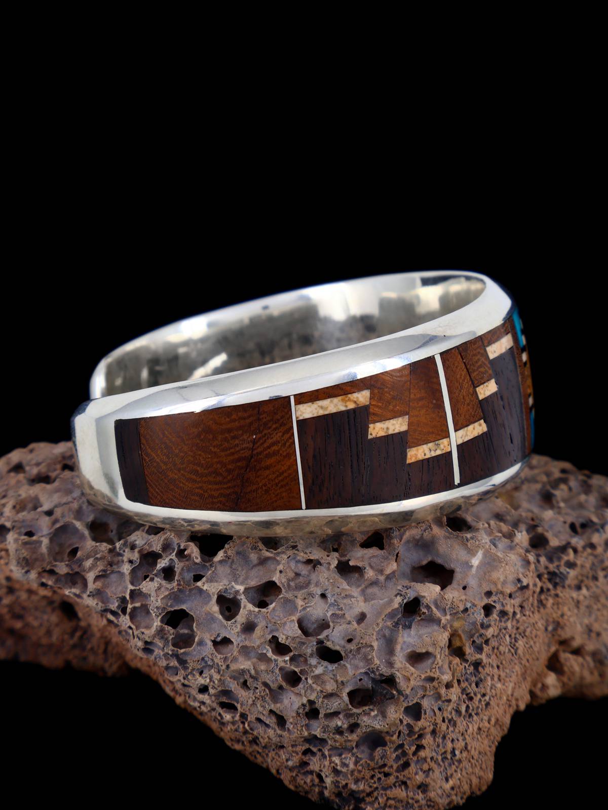 Pulsera con incrustaciones de adoquines turquesas #8 de nativos americanos