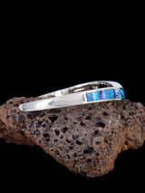 Native American Turquoise and Opalite Mosaic Inlay Bracelet