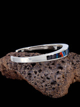 Native American Onyx and Opalite Mosaic Inlay Bracelet