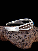 Bracelet amérindien #8 avec incrustation de pavés turquoise