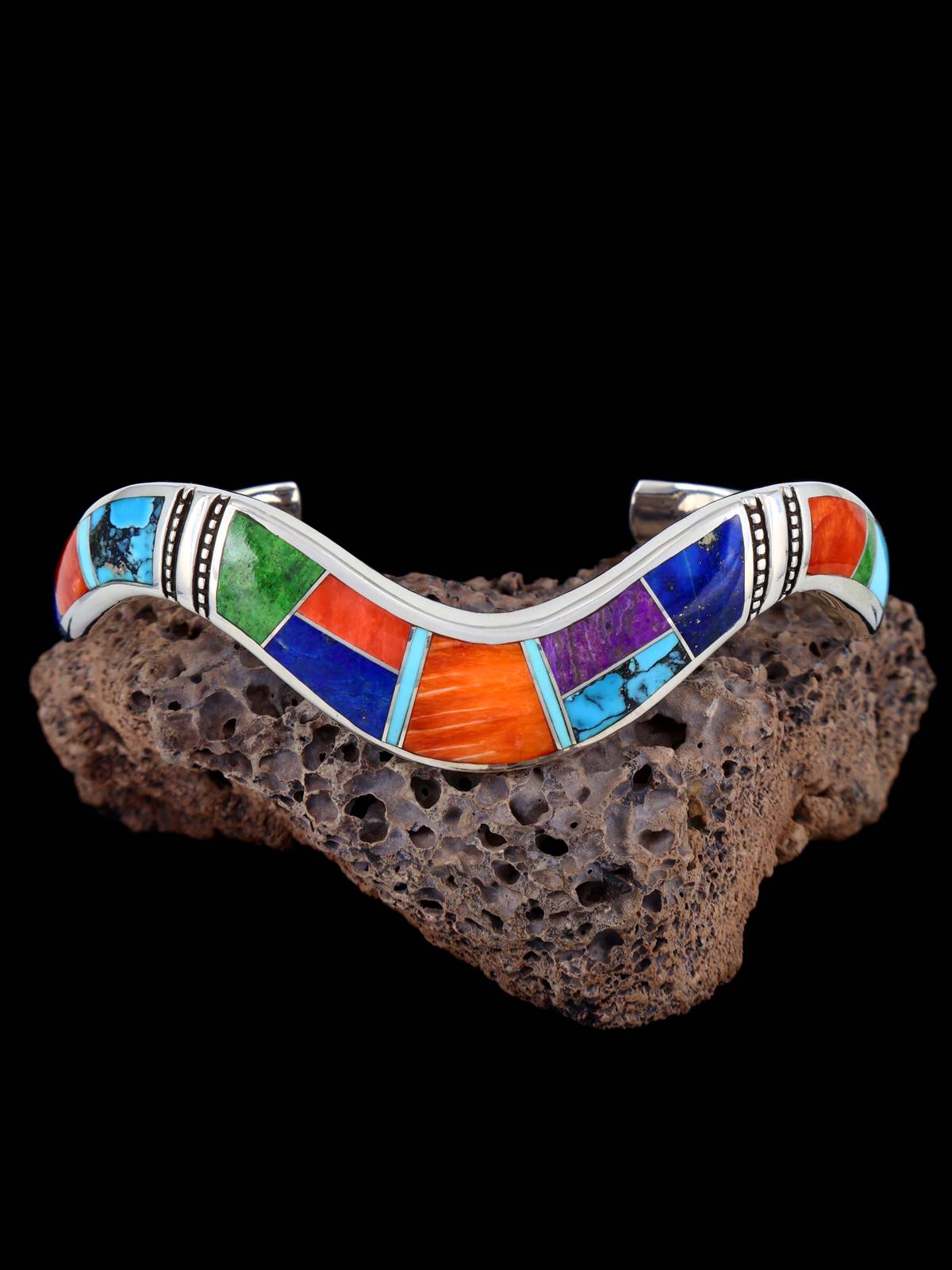 Pulsera con incrustaciones de adoquines turquesas #8 de nativos americanos