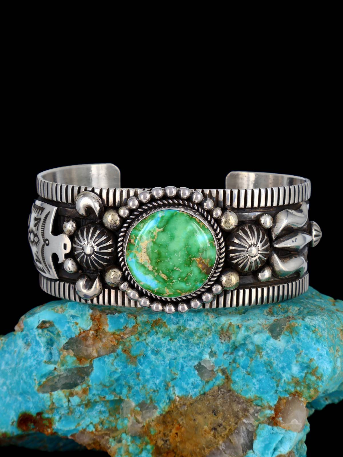 Native American Jewelry Sonoran Gold Turquoise Cuff Bracelet
