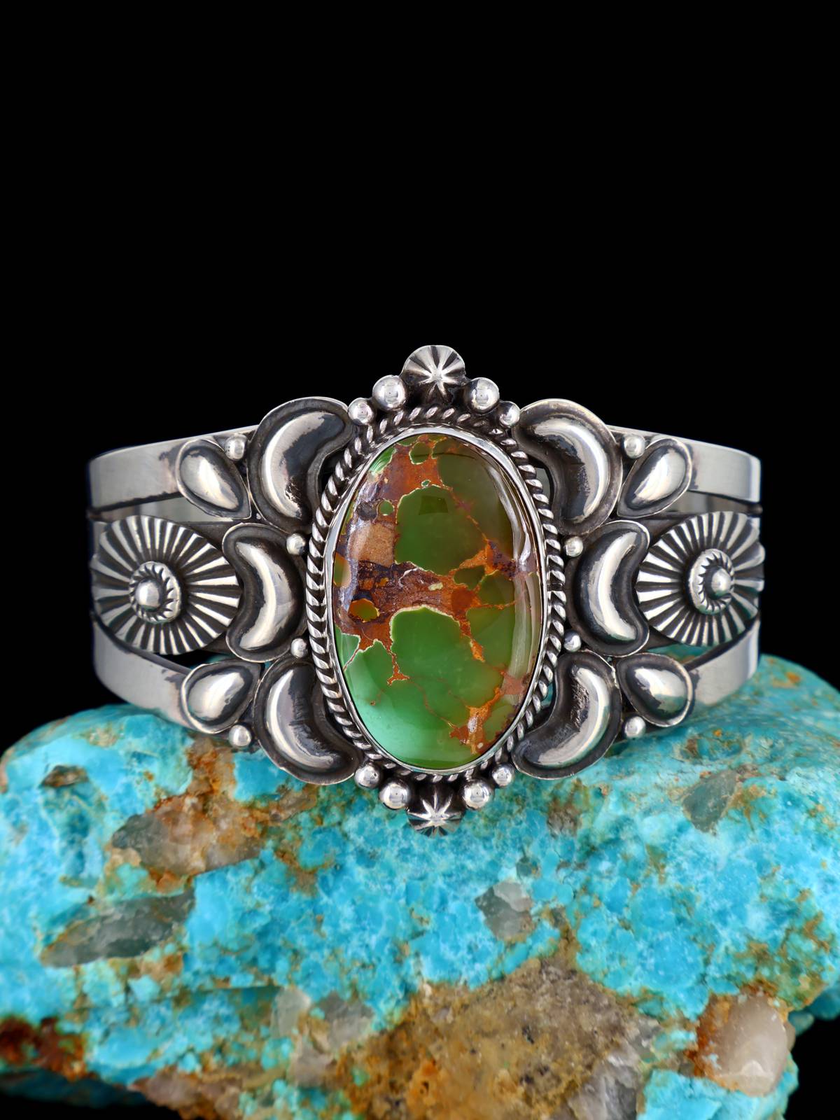 Navajo Jewelry Natural Royston Turquoise Cuff Bracelet