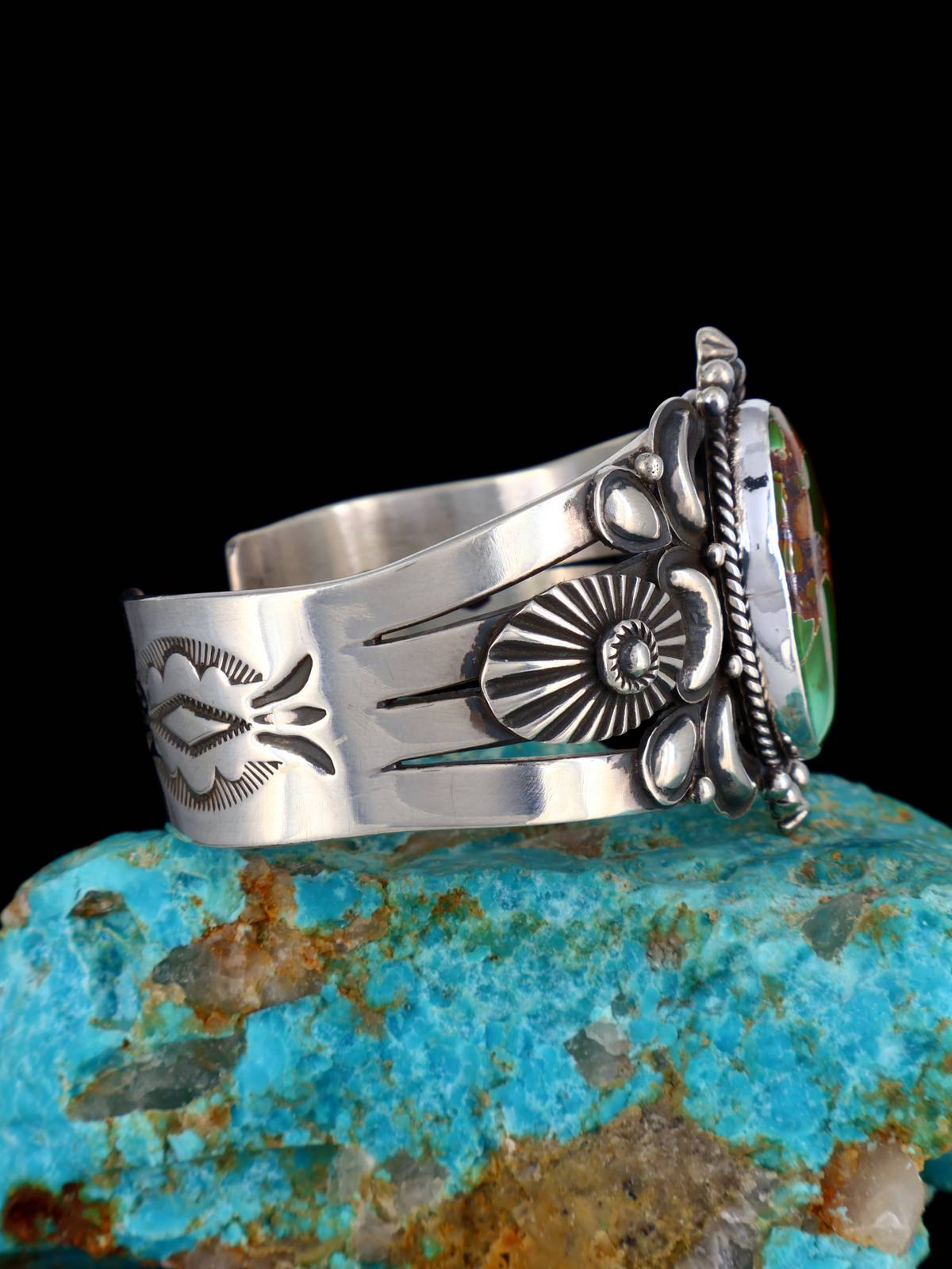Navajo Jewelry Natural Royston Turquoise Cuff Bracelet