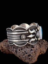 Pulsera de puño turquesa Natural Golden Hill de joyería nativa americana