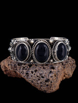 Native American Jewelry Black Onyx Cuff Bracelet