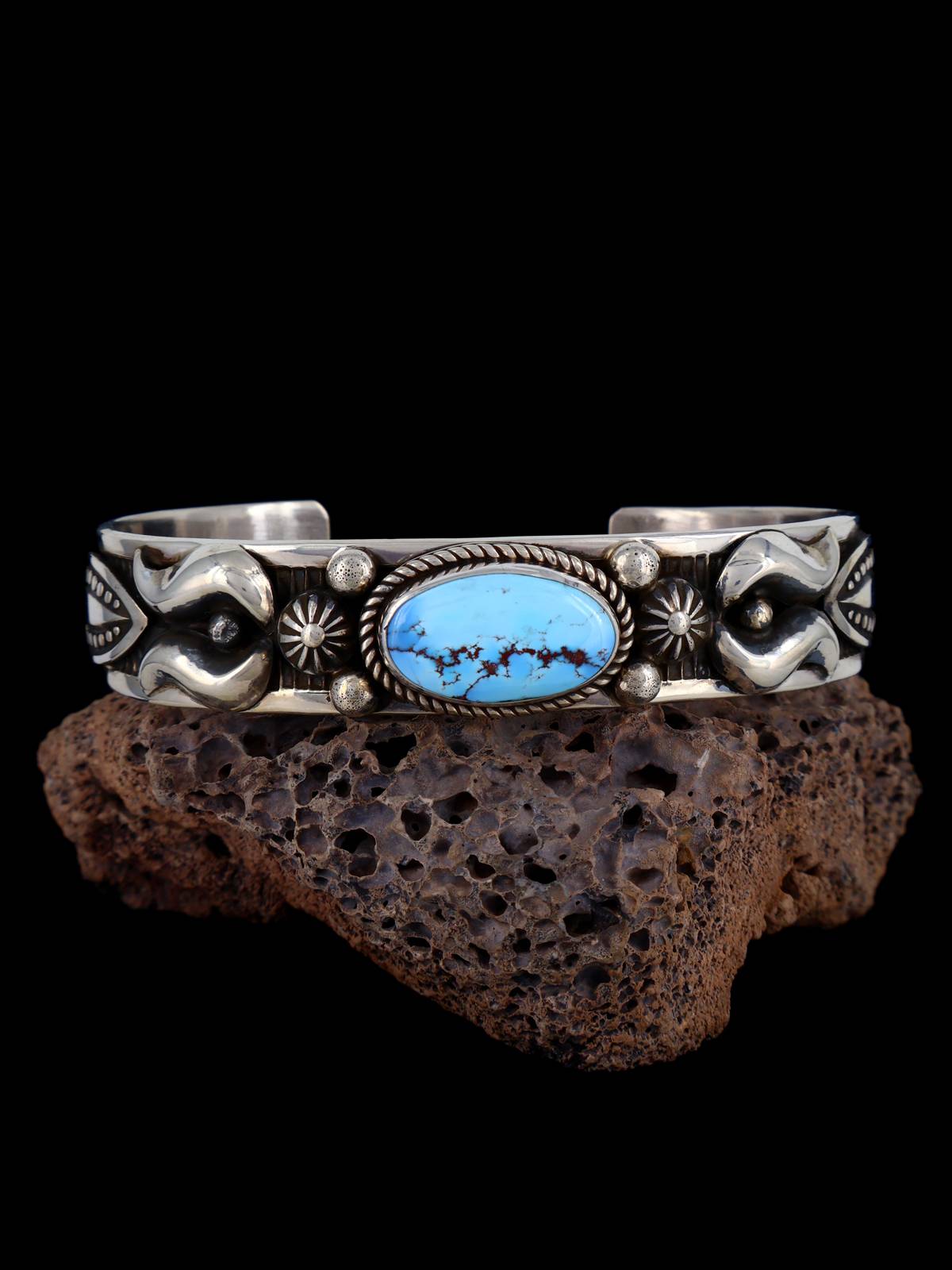 Bijoux amérindiens Bracelet manchette turquoise Golden Hill naturel