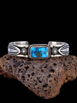 Navajo Jewelry Ithaca Peak Turquoise Sterling Silver Cuff Bracelet