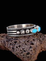 Pulsera de puño turquesa Natural Golden Hill de joyería nativa americana