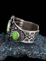 Navajo Green Gaspeite Sterling Silver Cuff Bracelet