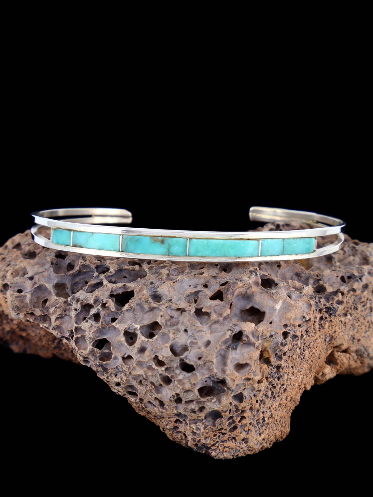 Native American Zuni Turquoise Inlay Bracelet