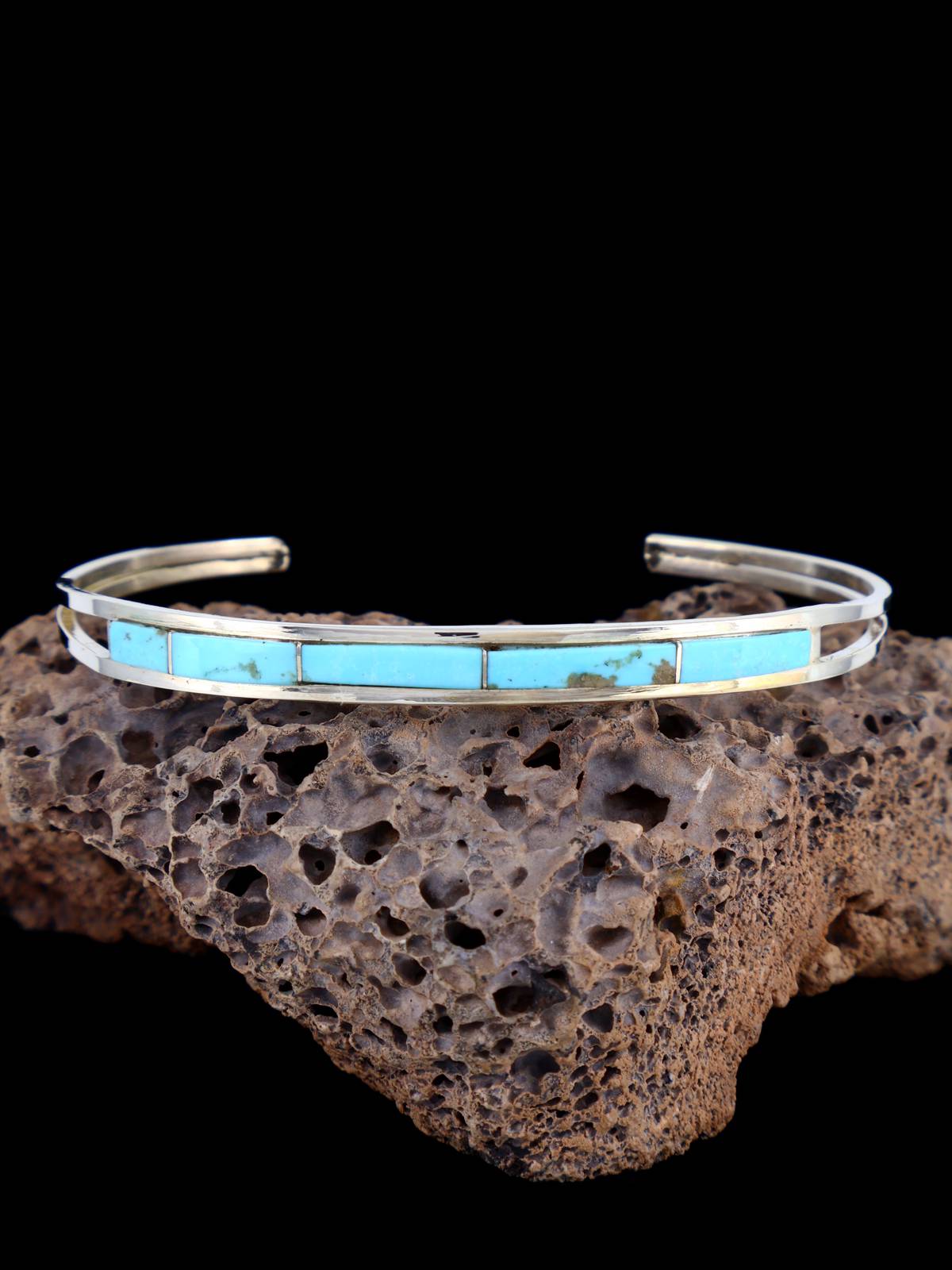 Native American Zuni Turquoise Inlay Bracelet