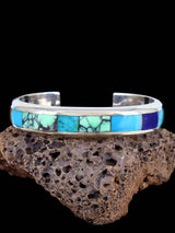 Bracelet de manchette amérindien incrusté de turquoise