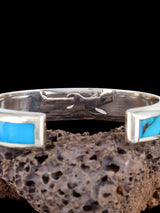 Bracelet de manchette amérindien incrusté de turquoise