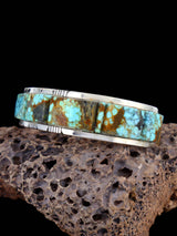 Native American Turquoise Cobblestone Inlay Cuff Bracelet