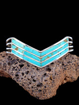 Bracelet amérindien incrusté de turquoise Zuni