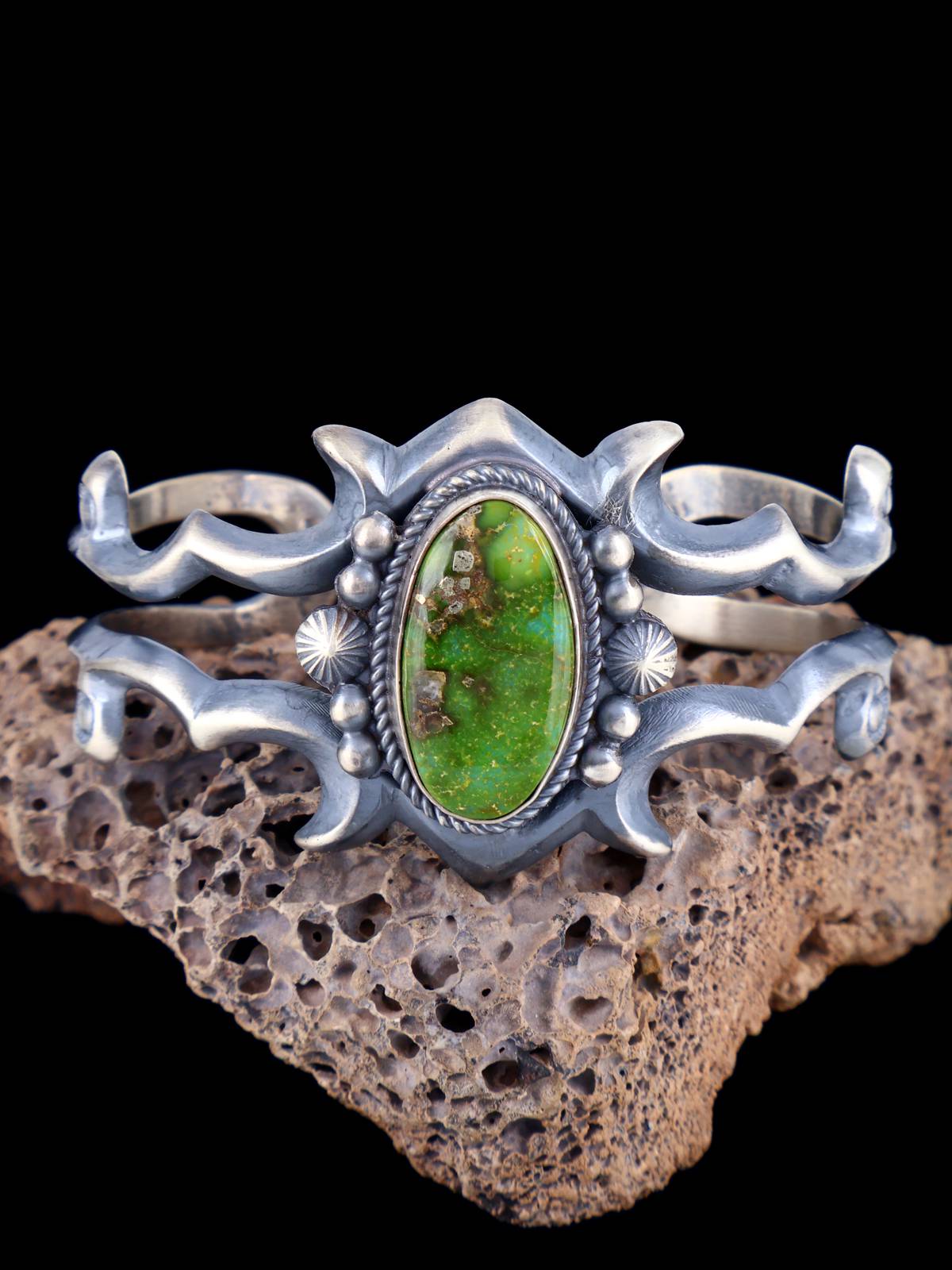 Navajo Emerald Valley Turquoise Sterling Silver Cuff Bracelet