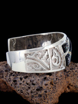 Navajo Sterling Silver Night Sky Inlay Bracelet