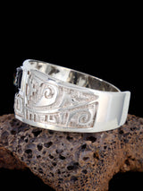 Navajo Sterling Silver Night Sky Inlay Bracelet