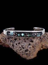 Bracelet incrusté de ciel nocturne en argent sterling Navajo