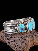 Native American Jewelry Kingman Turquoise Cuff Bracelet