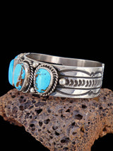 Native American Jewelry Kingman Turquoise Cuff Bracelet