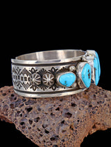 Native American Jewelry Kingman Turquoise Cuff Bracelet