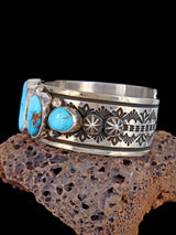 Native American Jewelry Kingman Turquoise Cuff Bracelet