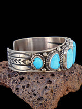 Native American Jewelry Kingman Turquoise Cuff Bracelet