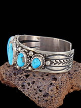 Native American Jewelry Kingman Turquoise Cuff Bracelet