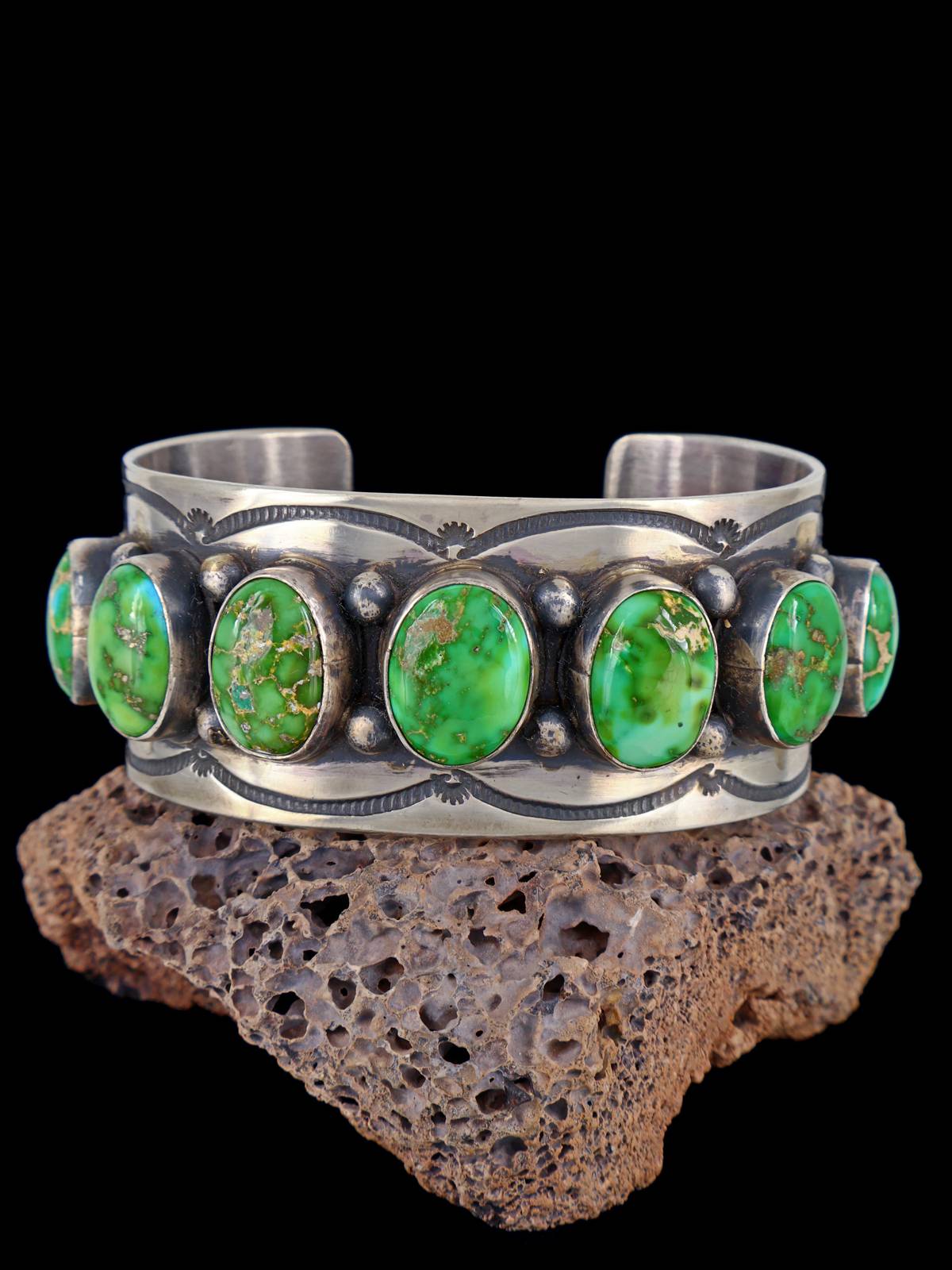 Native American Jewelry Sonoran Gold Turquoise Cuff Bracelet