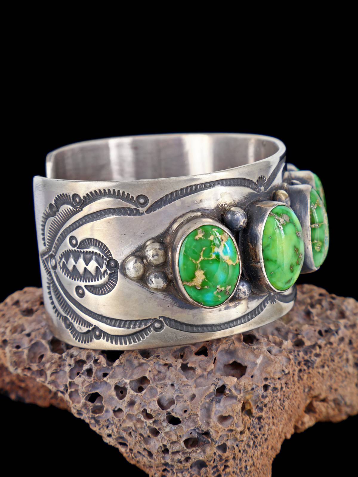 Native American Jewelry Sonoran Gold Turquoise Cuff Bracelet