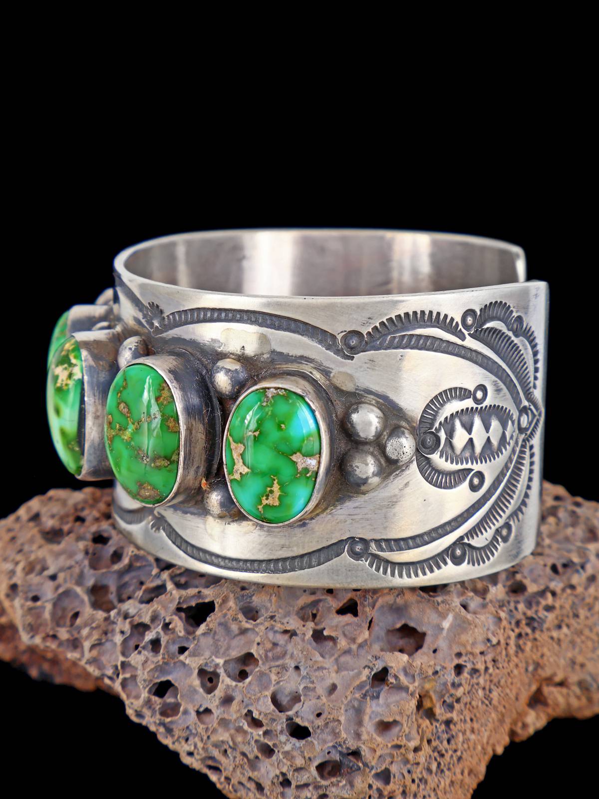 Native American Jewelry Sonoran Gold Turquoise Cuff Bracelet