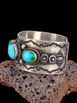 Native American Jewelry Sonoran Gold Turquoise Cuff Bracelet