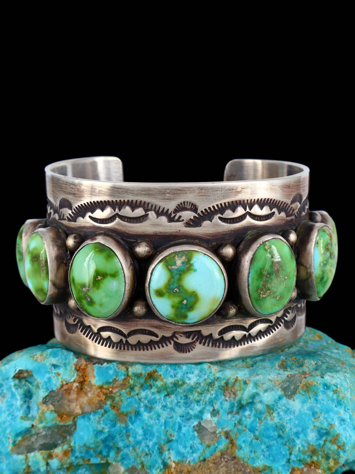 Native American Jewelry Sonoran Gold Turquoise Cuff Bracelet