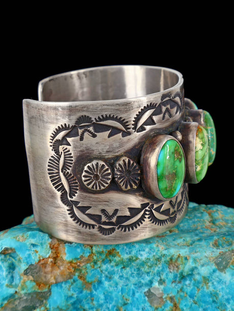 Native American Jewelry Sonoran Gold Turquoise Cuff Bracelet