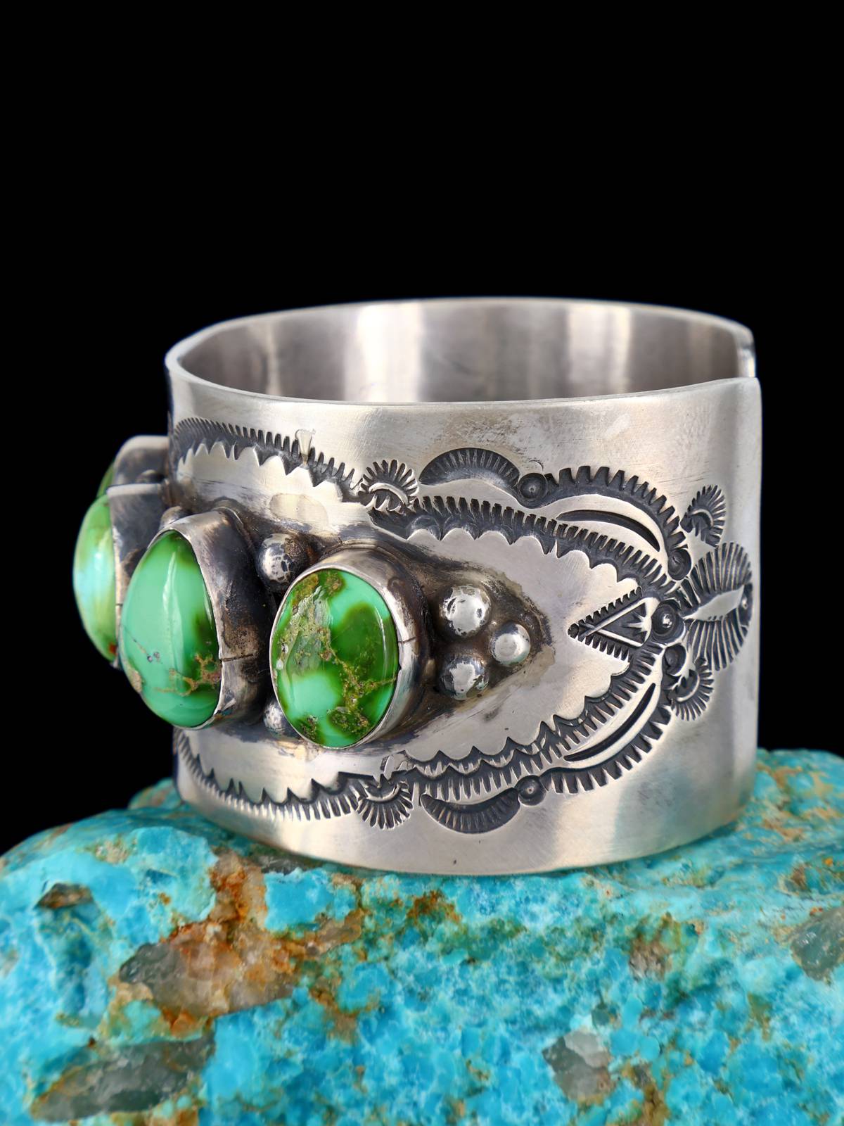Native American Jewelry Sonoran Gold Turquoise Cuff Bracelet