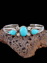 Native American Sterling Silver Turquoise Cuff Bracelet
