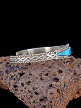 Pulsera con incrustaciones Zuni de ónix y plata de ley