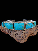Joyería india nativa americana Pulsera de turquesa Kingman natural