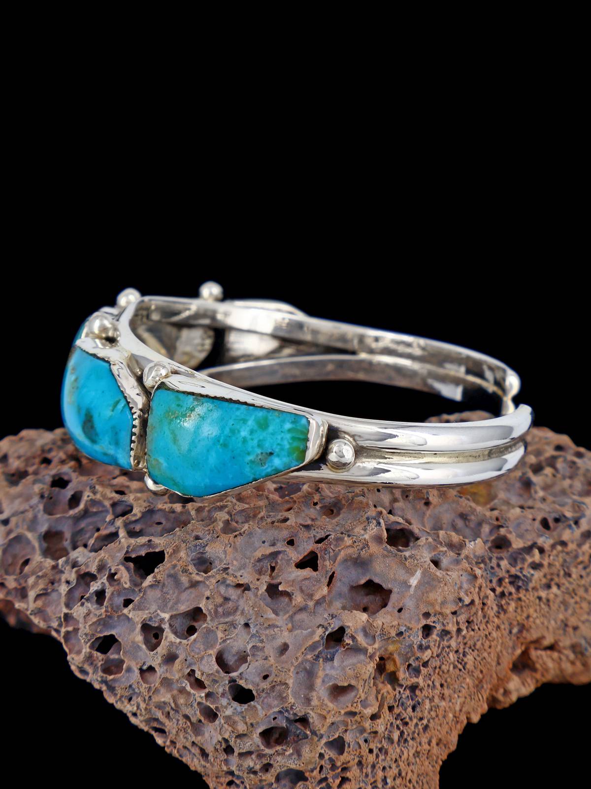 Joyería india nativa americana Pulsera de turquesa Kingman natural