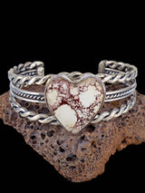 Native American Jewelry Wild Horse Heart Cuff Bracelet