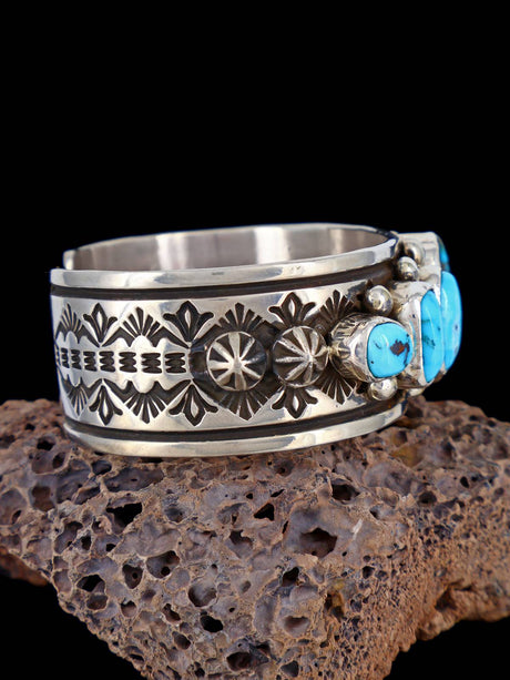 Native American Jewelry Kingman Turquoise Cuff Bracelet