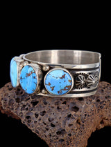 Bijoux amérindiens Bracelet manchette turquoise Golden Hill naturel