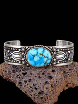 Pulsera de manguito turquesa Dry Creek de plata de ley de nativos americanos