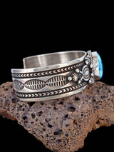 Pulsera de manguito turquesa Dry Creek de plata de ley de nativos americanos