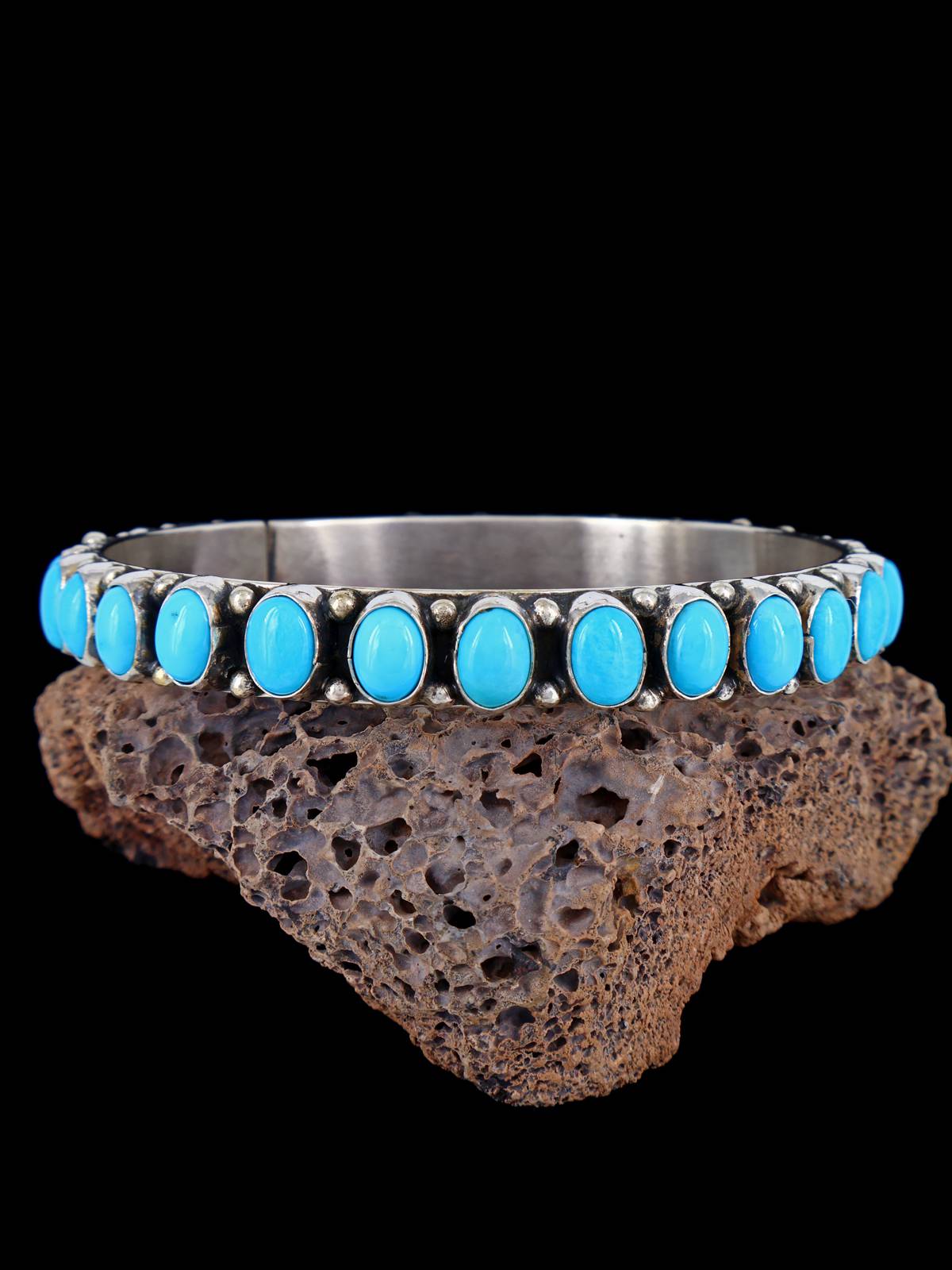 Native American Sleeping Beauty Turquoise Bangle Bracelet